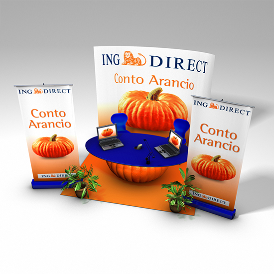 Ing Direct, previsualizzazione 3D stand