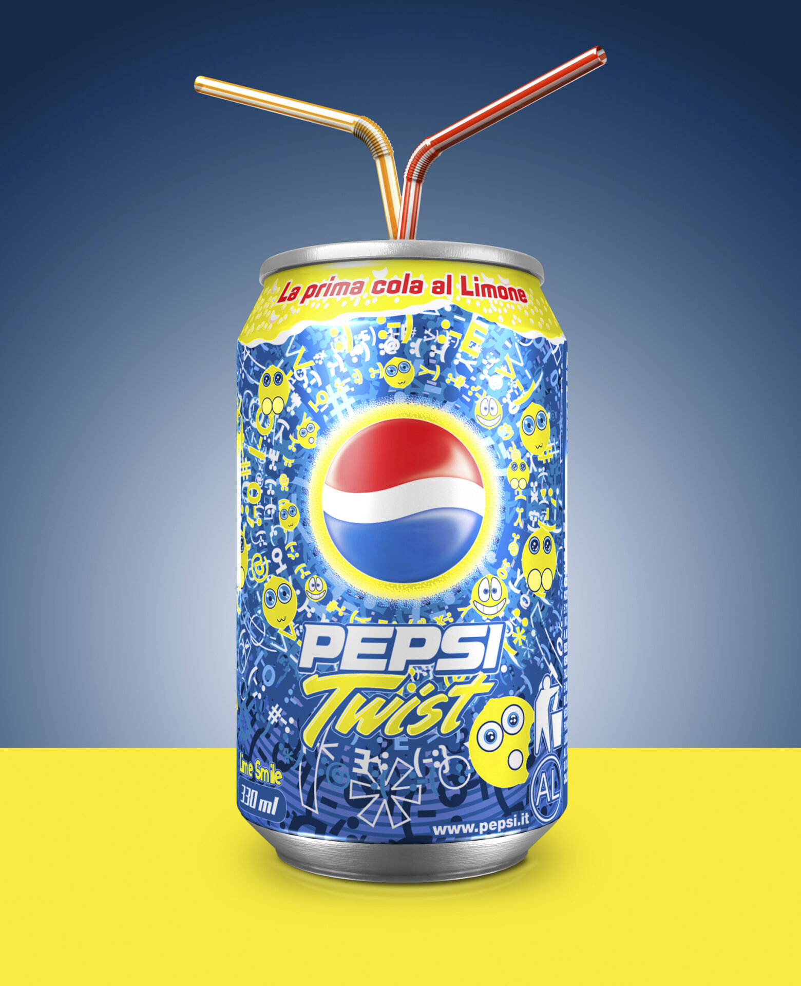 3D still frame for Pepsi Twist - Tin can